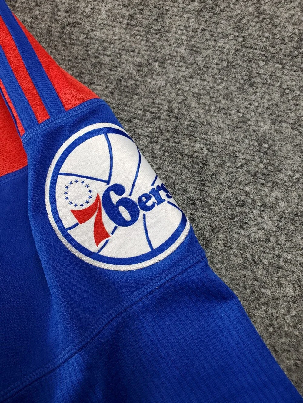 Philadelphia 76ers Adidas Authentic On Court Hoodie 2XL Warm Up Pullover NBA